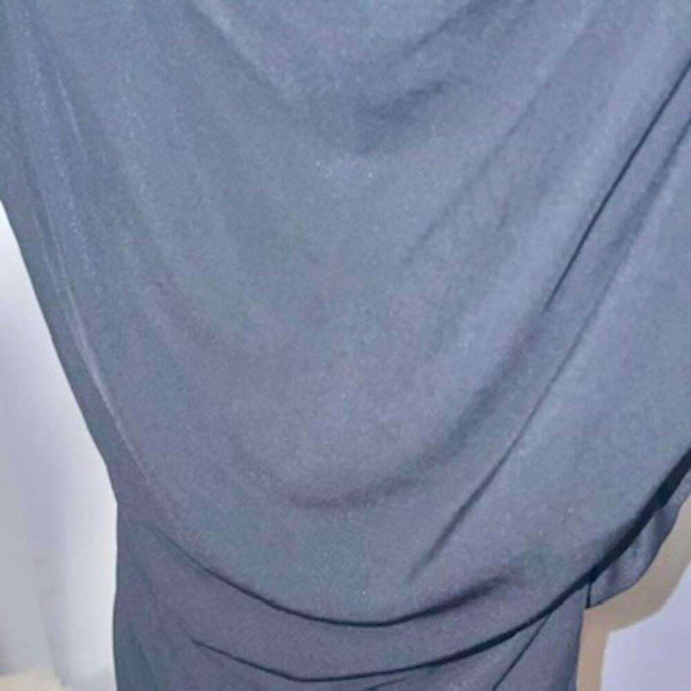 Chrysanthemum Black Draped Bodysuit - Picture 3 of 4